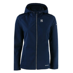 Navy New York Yankees Cutter & Buck Women's Evoke Eco Softshell Recycled Full-Zip Jacket