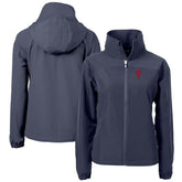 Navy Philadelphia Phillies Cutter & Buck Women's Charter Eco Recycled Full-Zip Jacket