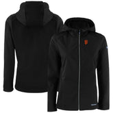 Black San Francisco Giants Cutter & Buck Women's Evoke Eco Softshell Recycled Full-Zip Jacket