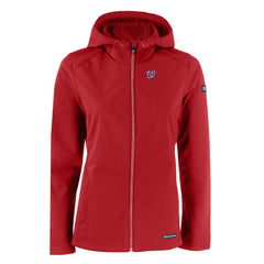 Red Washington Nationals Cutter & Buck Women's Evoke Eco Softshell Recycled Full-Zip Jacket