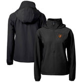 Black Baltimore Orioles Cutter & Buck Women's Charter Eco Recycled Half-Zip Anorak Jacket