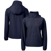 Navy Philadelphia Phillies Cutter & Buck Women's Charter Eco Recycled Half-Zip Anorak Jacket