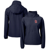 Navy St. Louis Cardinals Cutter & Buck Women's Charter Eco Recycled Half-Zip Anorak Jacket