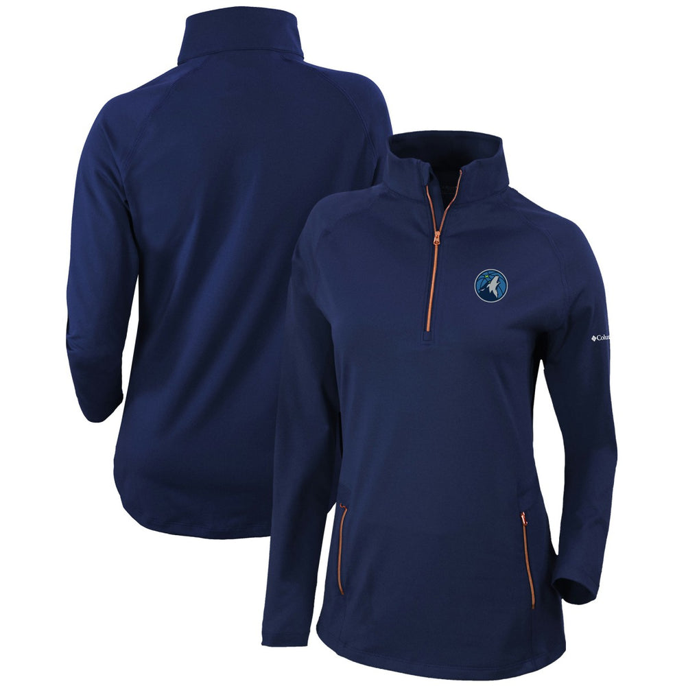Columbia Minnesota Timberwolves Women's Omni-Wick Outward Nine Quarter-Zip Pullover Top