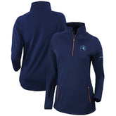 Columbia Minnesota Timberwolves Women's Omni-Wick Outward Nine Quarter-Zip Pullover Top