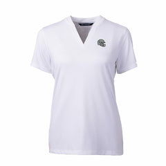Cutter & Buck Women's Helmet Logo DryTec Forge Stretch V-Neck Blade Top - Las Vegas Raiders Tops