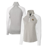 Cutter & Buck Women's Helmet Logo DryTec Forge Tonal Stripe Stretch Half-Zip Top - San Francisco 49ers Tops