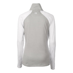 Cutter & Buck Women's Helmet Logo DryTec Forge Tonal Stripe Stretch Half-Zip Top - San Francisco 49ers Tops