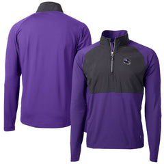 Cutter & Buck Helmet Adapt Eco Knit Hybrid Recycled Quarter-Zip Pullover Top - Minnesota Vikings Pullover