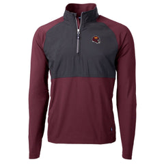 Cutter & Buck Helmet Adapt Eco Knit Hybrid Recycled Quarter-Zip Pullover Top - Washington Commanders Pullover