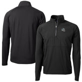 Cutter & Buck Helmet Adapt Eco Knit Hybrid Recycled Quarter-Zip Pullover Top - Carolina Panthers Pullover