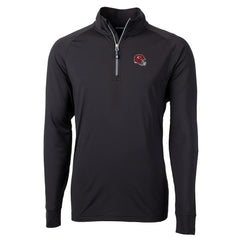 Cutter & Buck Helmet Adapt Eco Knit Stretch Recycled Quarter-Zip Pullover Top - Kansas City Chiefs Pullover