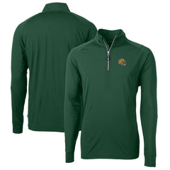Cutter & Buck Helmet Adapt Eco Knit Stretch Recycled Quarter-Zip Pullover Top - Green Bay Packers Pullover