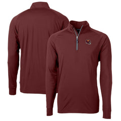 Cutter & Buck Helmet Adapt Eco Knit Stretch Recycled Quarter-Zip Pullover Top - Washington Commanders Pullover
