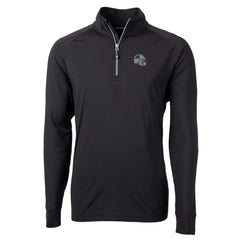 Cutter & Buck Helmet Adapt Eco Knit Stretch Recycled Quarter-Zip Pullover Top - Carolina Panthers Pullover
