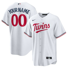 White Minnesota Twins Nike Home Replica Custom Jersey