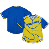 Mitchell & Ness Golden State Warriors Jumbotron 3.0 Mesh V-Neck T-Shirt sale