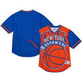 Mitchell & Ness New York Knicks Jumbotron 3.0 Mesh V-Neck T-Shirt