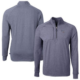 Heather Navy Colorado Rockies Cutter & Buck Americana Logo Big & Tall Adapt Eco Knit Stretch Recycled Quarter-Zip Pullover Top
