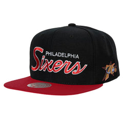 Mitchell & Ness Philadelphia 76ers Hardwood Classics MVP Team Script 2.0 Snapback Hat