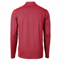 Red Cincinnati Reds Cutter & Buck Americana Logo Virtue Eco Pique Stripe Recycled Quarter-Zip Pullover Top