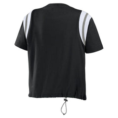 Black Chicago White Sox WEAR by Erin Andrews Women's Cinched Colorblock T-Shirt