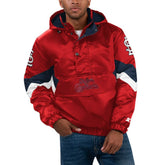 Red St. Louis Cardinals Starter Force Play II Half-Zip Hooded Jacket