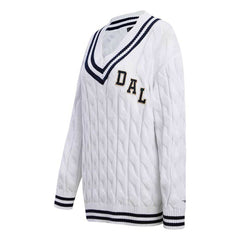 Pro Standard Women's Prep V-Neck Pullover Sweater - Dallas Cowboys Pullover