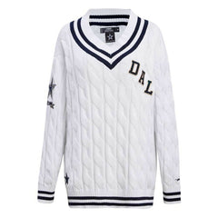 Pro Standard Women's Prep V-Neck Pullover Sweater - Dallas Cowboys Pullover