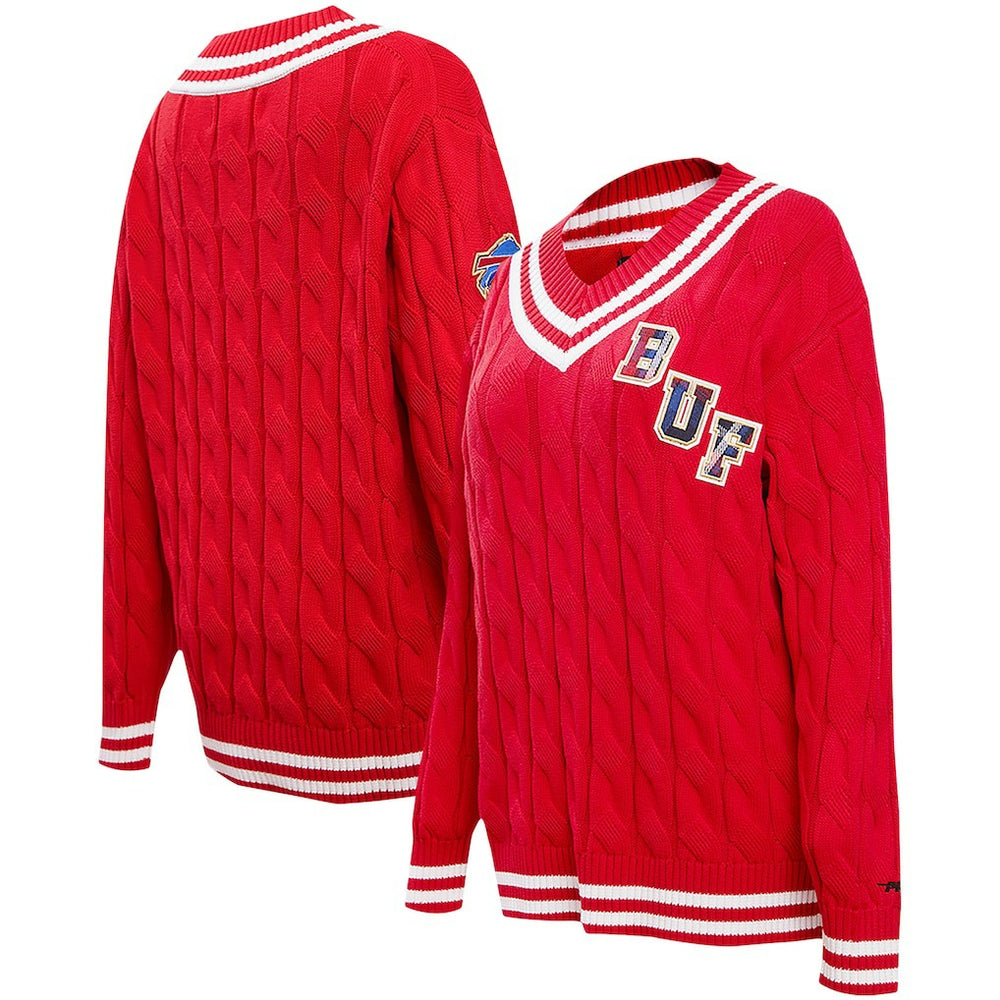 Pro Standard Women's Prep V-Neck Pullover Sweater - Buffalo Bills Pullover