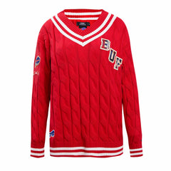 Pro Standard Women's Prep V-Neck Pullover Sweater - Buffalo Bills Pullover