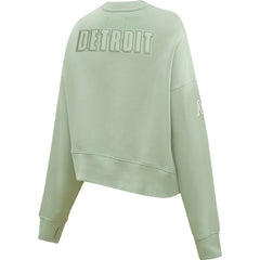 Pro Standard Women's Oversized Cropped Neutral Pullover Sweatshirt - Detroit Lions Pullover