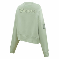 Pro Standard Women's Oversized Cropped Neutral Pullover Sweatshirt - Minnesota Vikings Pullover