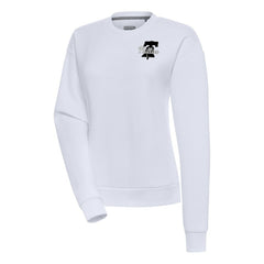 White Philadelphia Phillies Antigua Women's Brushed Metallic Victory Pullover Sweatshirt