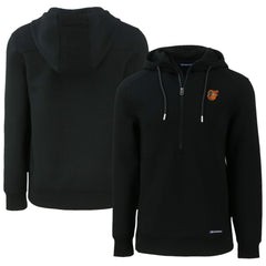 Black Baltimore Orioles Cutter & Buck Roam Eco Half-Zip Recycled Pullover Hoodie