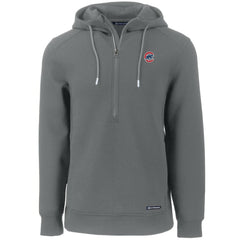 Gray Chicago Cubs Cutter & Buck Roam Eco Half-Zip Recycled Pullover Hoodie