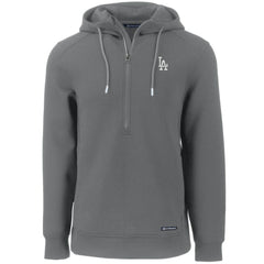 Gray Los Angeles Dodgers Cutter & Buck Roam Eco Half-Zip Recycled Pullover Hoodie