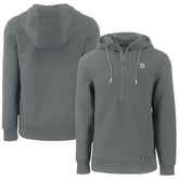 Gray New York Yankees Cutter & Buck Roam Eco Half-Zip Recycled Pullover Hoodie