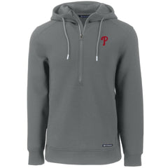 Gray Philadelphia Phillies Cutter & Buck Roam Eco Half-Zip Recycled Pullover Hoodie