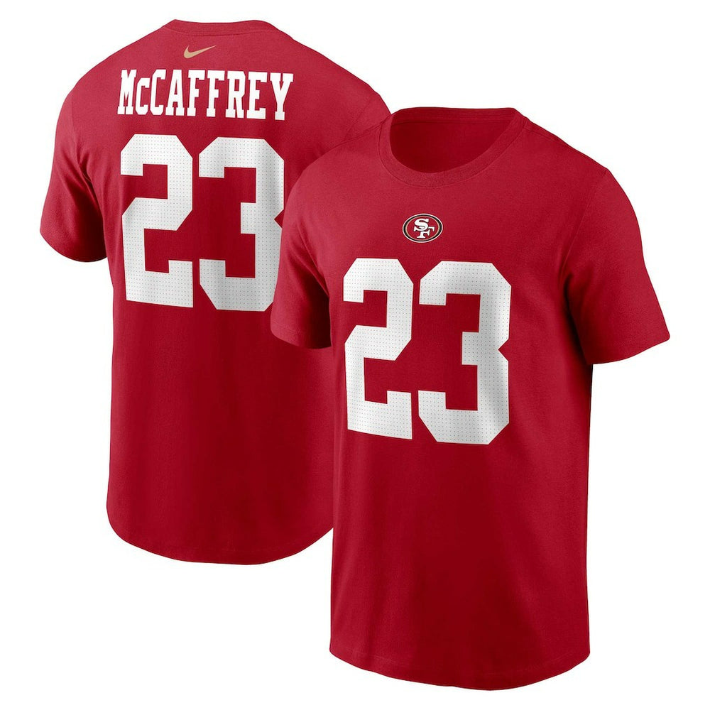 Christian McCaffrey Player Name & Number T-Shirt - San Francisco 49ers T-shirts