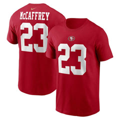 Christian McCaffrey Player Name & Number T-Shirt - San Francisco 49ers T-shirts