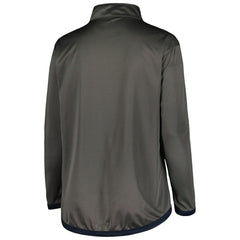 Charcoal New York Yankees Profile Women's Plus Size Quarter-Zip Jacket