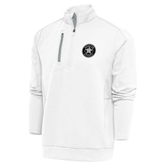 White Houston Astros Antigua Metallic Generation Quarter-Zip Pullover Top