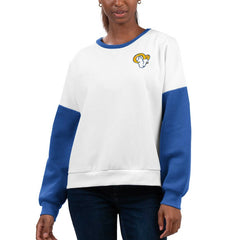 G-III 4Her by Carl Banks Women's A-Game Pullover Sweatshirt - Los Angeles Rams Pullover