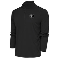 Charcoal Houston Astros Antigua Metallic Tribute Quarter-Zip Top