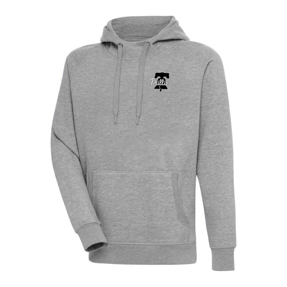 Heather Gray Philadelphia Phillies Antigua Metallic Victory Pullover Hoodie