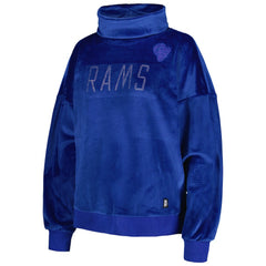 DKNY Sport Women's Deliliah Rhinestone Funnel Neck Pullover Sweatshirt - Los Angeles Rams Pullover