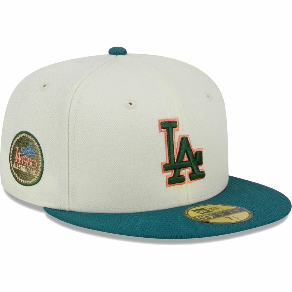 Cream Los Angeles Dodgers New Era Chrome 59FIFTY Fitted Hat
