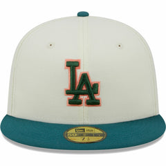 Cream Los Angeles Dodgers New Era Chrome 59FIFTY Fitted Hat