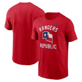 Red Texas Rangers Nike Lone Star Flag Hometown T-Shirt